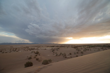 Fototapeta na wymiar Storm approaching ib the desert