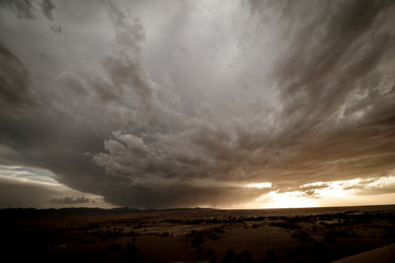 Storm approaching ib the desert