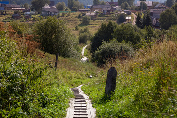 a view from the top of a hill