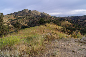 Beautiful landscape near the Tehachapi Loop in Kern county, Southern California.