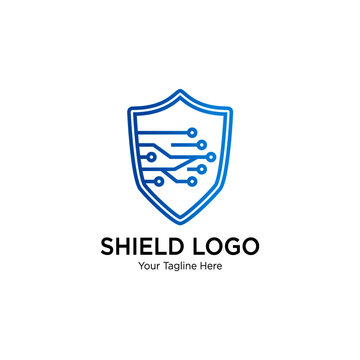 Security technology logo. Protector Logo Template Design Vector. Security technology logo, icon on white background.