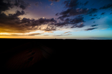 Sunset in the desert