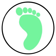 Footprint Green and Black Logo Icon
