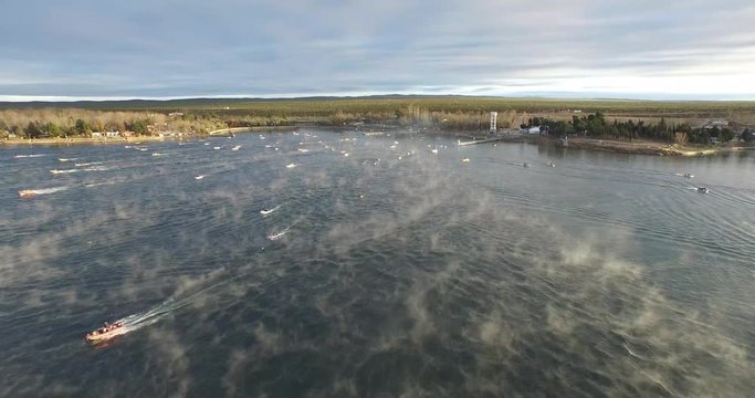El Nihuil, Argentina, December 22, 2016: Pejerrey Fishing Contest in El Nihuil. More than 1000 participants.