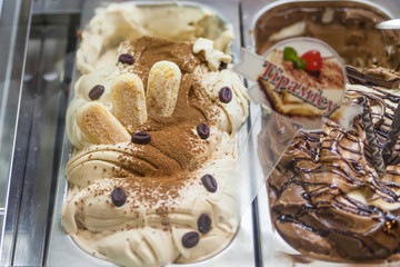 Traditional italian gelato ice cream
