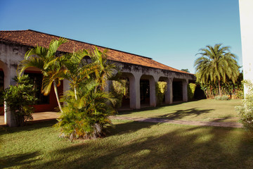 Fototapeta premium São Bento Monastery, Catholic religious temple, where masses are performed with Gregorian chant, a public place in Brasilia for meditation and worship, a calm place that brings peace to the soul