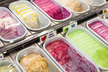 Traditional italian gelato ice cream