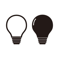 Light Bulb set, icon vector  isolated on white background
