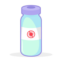  Simple Vector Illustration of Vaccine or Anti Virus Bottle