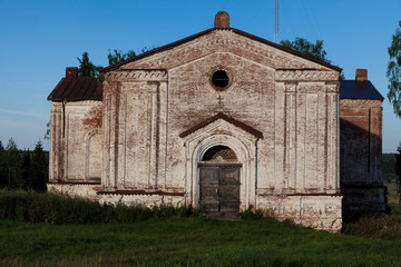 old brick church in the village