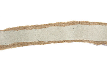 old torn paper isolated on white background with space for text