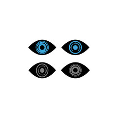 Eye Icon In Trendy Flat Design