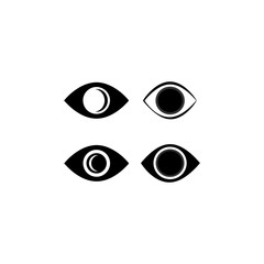 Eye Icon In Trendy Flat Design