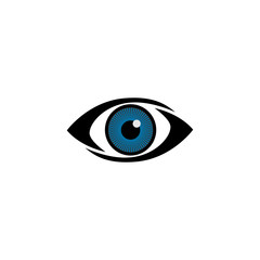 Eye Icon In Trendy Flat Design