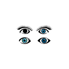 Eye Icon In Trendy Flat Design