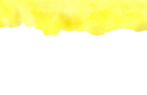 Abstract watercolor background, yellow border