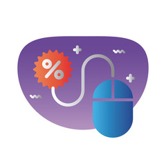 mouse with seal percent symbol degraded style