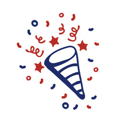 party cornet accessory line style icon