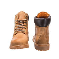 brown boots for daily wear, isolated clothing accessories on a white background