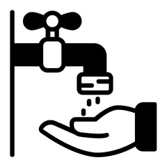 Islamic procedure for cleansing parts of the body vector Glyph icon design, Wudu Concept,  Ramazan kareem and Islamic Symbols on white background, 