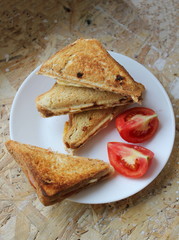 sandwich with tomato and cheese