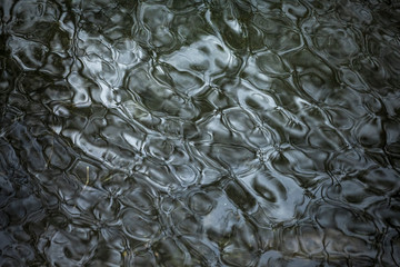 black abstract water waves pattern on flowing liquid surface texture