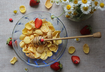 muesli with fruit and berries