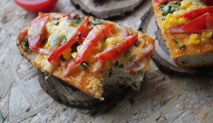 small pizza with tomato 