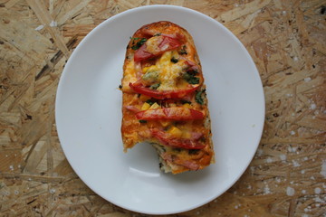 small pizza with tomato 