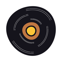 music vinyl disk record isolated icon