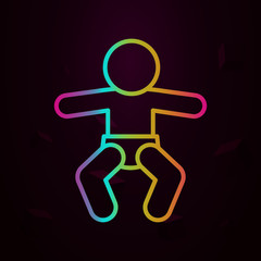 Baby boy nolan icon Simple thin line, outline vector of Maternity icons for ui and ux, website or mobile application