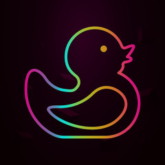 Rubber duck, toy nolan icon Simple thin line, outline vector of Maternity icons for ui and ux, website or mobile application