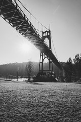  Portland bridge black and white