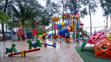 kids playground in the park