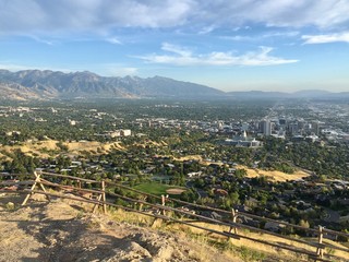 View from a peak in Salt Lake City