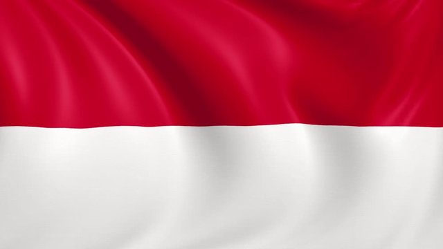 indonesia flag waving in the wind with high quality texture in 4K National Flag of indonesia