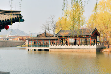 Shanhaiguan, qinhuangdao city, hebei province, China: shanhaiguan ancient city landscape, April 11, 2016
