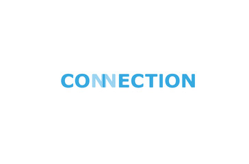 Fototapeta na wymiar Connection Typography Logo Symbol Design Vecor Illustration