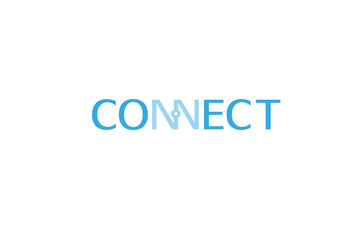 Connection Typography Logo Symbol Design Vecor Illustration