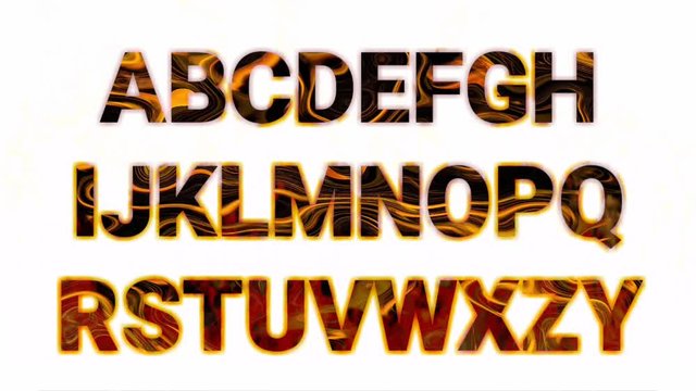 fire alphabet set