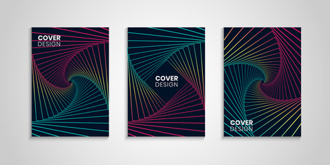 Geometric Colorful Covers Set, Modern Abstract Background Set