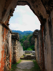 mayan Corbel arch seen in a hallway at the Palace at Palenque © Arturo Verea