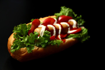 Hearty Vegetarian Vegetable Hot Dog