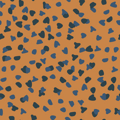 Abstract animals spot seamless pattern. Random shapes endless wallpaper. Cute dotted background.