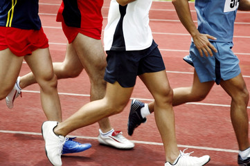 Fototapeta premium Men running in a race