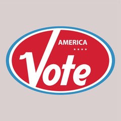USA vote label