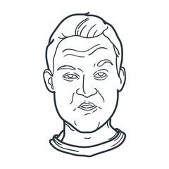 annoyed man expression