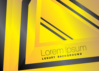 Minimalist Yellow and black premium exclusive background. Vector luxury light colored and black gradient geometric