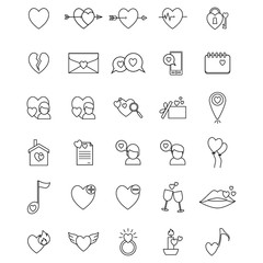 Set of love icons