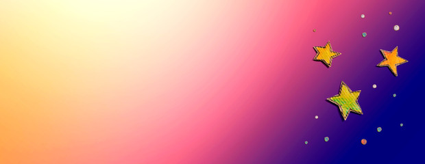 Stars and planets cardboard craft drawings - flatlay